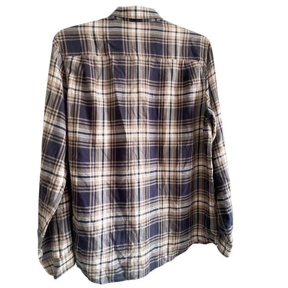 Frame Slim Fit Plaid Shirt Navy Multi LMSH0268 - Picture 7 of 11